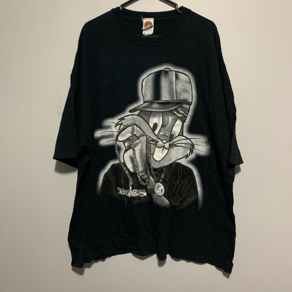 Vintage 2000s Looney-tunes Bugs bunny Rap tee shirt - Picture 1 of 4